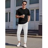 image:imageCOOFANDY Mens Casual Joggers Pants Elastic Drawstring Chino Cargo Pants Hiking Outdoor Track SweatpantsWhite