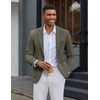 image:imageCOOFANDY Mens Casual Knit Blazer Slim Fit Lightweight Sport Coat Stretch Two Button Suit JacketArmy Green