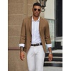 image:imageCOOFANDY Mens Casual Knit Blazer Slim Fit Lightweight Sport Coat Stretch Two Button Suit JacketBrown