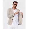 image:imageCOOFANDY Mens Casual Knit Blazer Slim Fit Lightweight Sport Coat Stretch Two Button Suit JacketKhaki