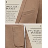 image:imageCOOFANDY Mens Casual Knit Blazer Slim Fit Lightweight Sport Coat Stretch Two Button Suit JacketLight Brown