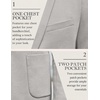 image:imageCOOFANDY Mens Casual Knit Blazer Slim Fit Lightweight Sport Coat Stretch Two Button Suit JacketLight Grey