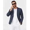 image:imageCOOFANDY Mens Casual Knit Blazer Slim Fit Lightweight Sport Coat Stretch Two Button Suit JacketNavy Blue