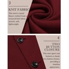 image:imageCOOFANDY Mens Casual Knit Blazer Slim Fit Lightweight Sport Coat Stretch Two Button Suit JacketWine Red