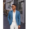 image:imageCOOFANDY Mens Casual Linen Blazer Jacket Lightweight Sport Coats Two Button Suit JacketsBlue
