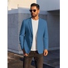 image:imageCOOFANDY Mens Casual Linen Blazer Jacket Lightweight Sport Coats Two Button Suit JacketsBlue