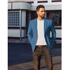 image:imageCOOFANDY Mens Casual Linen Blazer Jacket Lightweight Sport Coats Two Button Suit JacketsBlue