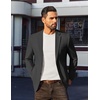 image:imageCOOFANDY Mens Casual Linen Blazer Jacket Lightweight Sport Coats Two Button Suit JacketsDeep Grey