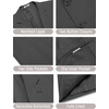 image:imageCOOFANDY Mens Casual Linen Blazer Jacket Lightweight Sport Coats Two Button Suit JacketsDeep Grey