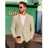 image:imageCOOFANDY Mens Casual Linen Blazer Jacket Lightweight Sport Coats Two Button Suit JacketsKhaki