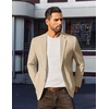 image:imageCOOFANDY Mens Casual Linen Blazer Jacket Lightweight Sport Coats Two Button Suit JacketsKhaki