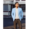 image:imageCOOFANDY Mens Casual Linen Blazer Jacket Lightweight Sport Coats Two Button Suit JacketsLight Blue