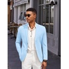 image:imageCOOFANDY Mens Casual Linen Blazer Jacket Lightweight Sport Coats Two Button Suit JacketsLight Blue