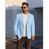 image:imageCOOFANDY Mens Casual Linen Blazer Jacket Lightweight Sport Coats Two Button Suit JacketsLight Blue