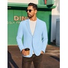 image:imageCOOFANDY Mens Casual Linen Blazer Jacket Lightweight Sport Coats Two Button Suit JacketsLight Blue
