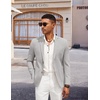 image:imageCOOFANDY Mens Casual Linen Blazer Jacket Lightweight Sport Coats Two Button Suit JacketsLight Grey