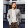 image:imageCOOFANDY Mens Casual Linen Blazer Jacket Lightweight Sport Coats Two Button Suit JacketsLight Grey