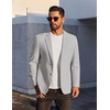 image:imageCOOFANDY Mens Casual Linen Blazer Jacket Lightweight Sport Coats Two Button Suit JacketsLight Grey