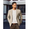 image:imageCOOFANDY Mens Casual Linen Blazer Jacket Lightweight Sport Coats Two Button Suit JacketsLight Khaki