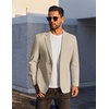 image:imageCOOFANDY Mens Casual Linen Blazer Jacket Lightweight Sport Coats Two Button Suit JacketsLight Khaki