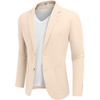 image:imageCOOFANDY Mens Casual Linen Blazer Jacket Lightweight Sport Coats Two Button Suit JacketsLight Khaki