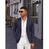 image:imageCOOFANDY Mens Casual Linen Blazer Jacket Lightweight Sport Coats Two Button Suit JacketsNavy Blue