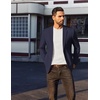 image:imageCOOFANDY Mens Casual Linen Blazer Jacket Lightweight Sport Coats Two Button Suit JacketsNavy Blue