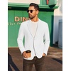 image:imageCOOFANDY Mens Casual Linen Blazer Jacket Lightweight Sport Coats Two Button Suit JacketsWhite