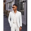 image:imageCOOFANDY Mens Casual Linen Blazer Jacket Lightweight Sport Coats Two Button Suit JacketsWhite