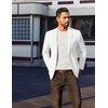 image:imageCOOFANDY Mens Casual Linen Blazer Jacket Lightweight Sport Coats Two Button Suit JacketsWhite