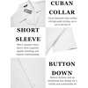 image:imageCOOFANDY Mens Casual Shirts Short Sleeve Button Down Shirts Fashion Textured Summer Beach ShirtA White