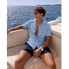 image:imageCOOFANDY Mens Casual Shirts Short Sleeve Button Down Shirts Fashion Textured Summer Beach ShirtBlue