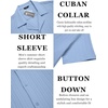 image:imageCOOFANDY Mens Casual Shirts Short Sleeve Button Down Shirts Fashion Textured Summer Beach ShirtBlue