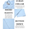 image:imageCOOFANDY Mens Casual Shirts Short Sleeve Button Down Shirts Fashion Textured Summer Beach ShirtClear Blue