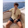 image:imageCOOFANDY Mens Casual Shirts Short Sleeve Button Down Shirts Fashion Textured Summer Beach ShirtKhaki