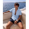 image:imageCOOFANDY Mens Casual Shirts Short Sleeve Button Down Shirts Fashion Textured Summer Beach ShirtLight Blue