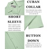 image:imageCOOFANDY Mens Casual Shirts Short Sleeve Button Down Shirts Fashion Textured Summer Beach ShirtLight Green