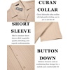 image:imageCOOFANDY Mens Casual Shirts Short Sleeve Button Down Shirts Fashion Textured Summer Beach ShirtLight Khaki