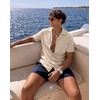 image:imageCOOFANDY Mens Casual Shirts Short Sleeve Button Down Shirts Fashion Textured Summer Beach ShirtLight Khaki