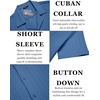 image:imageCOOFANDY Mens Casual Shirts Short Sleeve Button Down Shirts Fashion Textured Summer Beach ShirtNavy