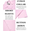 image:imageCOOFANDY Mens Casual Shirts Short Sleeve Button Down Shirts Fashion Textured Summer Beach ShirtPink