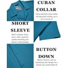 image:imageCOOFANDY Mens Casual Shirts Short Sleeve Button Down Shirts Fashion Textured Summer Beach ShirtTeal