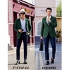 image:imageCOOFANDY Mens Casual Sport Coat Regular Fit Lightweight Blazers Jacket Two Button Business Suit JacketsBlackish Green