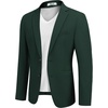 image:imageCOOFANDY Mens Casual Sport Coat Regular Fit Lightweight Blazers Jacket Two Button Business Suit JacketsBlackish Green