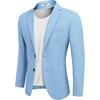 image:imageCOOFANDY Mens Casual Sport Coat Regular Fit Lightweight Blazers Jacket Two Button Business Suit JacketsLight Blue