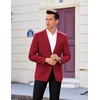 image:imageCOOFANDY Mens Casual Sport Coat Regular Fit Lightweight Blazers Jacket Two Button Business Suit JacketsRed