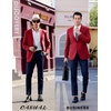image:imageCOOFANDY Mens Casual Sport Coat Regular Fit Lightweight Blazers Jacket Two Button Business Suit JacketsRed
