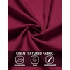 image:imageCOOFANDY Mens Casual Summer Beach Shirt Short Sleeve Button Down Shirt Vacation Wedding Shirt Linen Textured ShirtsWine Red