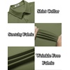 image:imageCOOFANDY Mens Casual Wrinkle Free Shirts Short Sleeve Button Down Summer Stretch Dress ShirtArmy Green