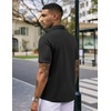 image:imageCOOFANDY Mens Casual Wrinkle Free Shirts Short Sleeve Button Down Summer Stretch Dress ShirtBlack